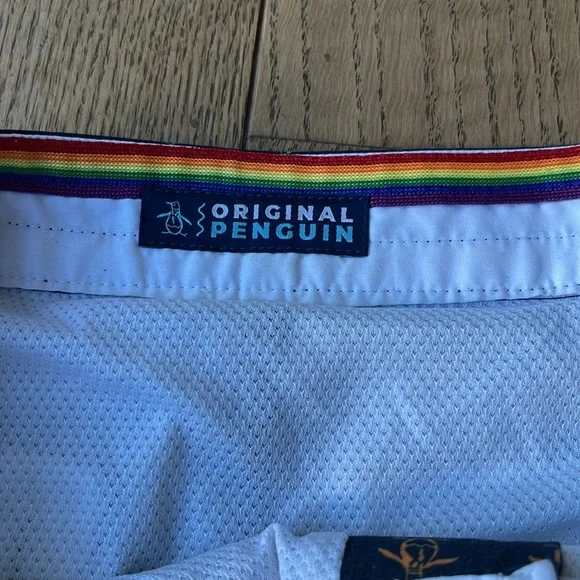 Original Penguin Pride Rainbow Pete Print Swim Short Size 32 - Picture 8 of 10